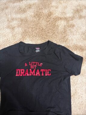 A Little Bit Dramatic Black Graphic Tee by Rue21